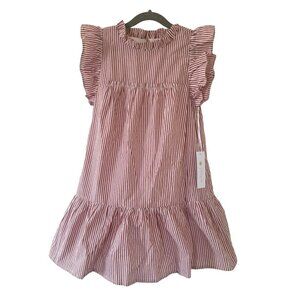 Striped Rust J Marie Girls Dress